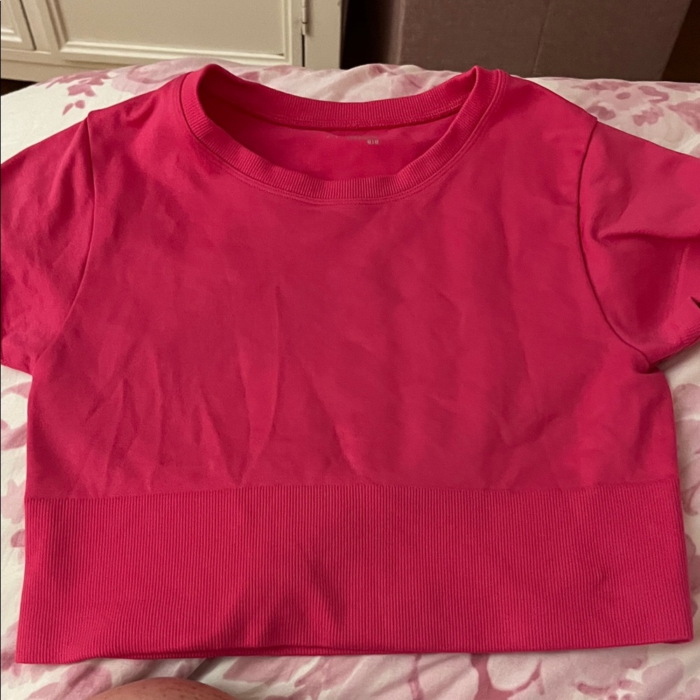 Vibrant Pink Short Sleeve Top